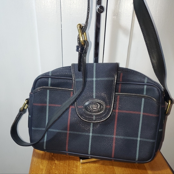 BURBERRY AUTHENTIC VIMTAGE .BLUE CROSSBODY / SLING BAG - Picture 13 of 15
